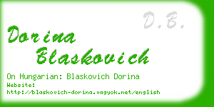 dorina blaskovich business card